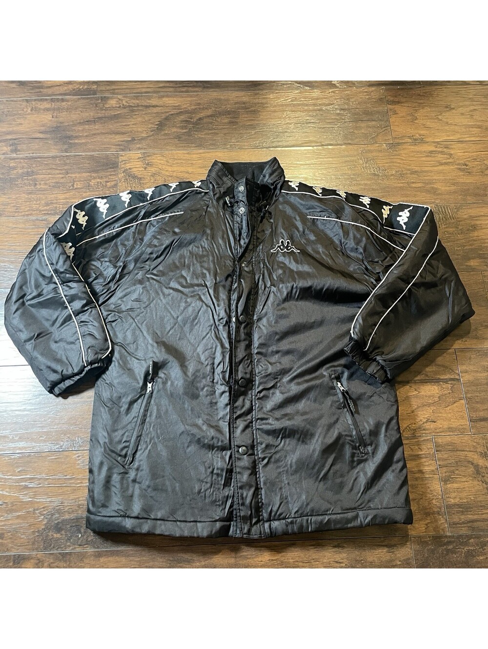 Vintage 1990s KAPPA Side Tape Logo Jacket Size XL Zipper